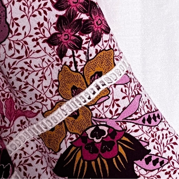 Knox Rose | Pink Floral Boho Peasant Blouse, Large - Picture 6 of 9